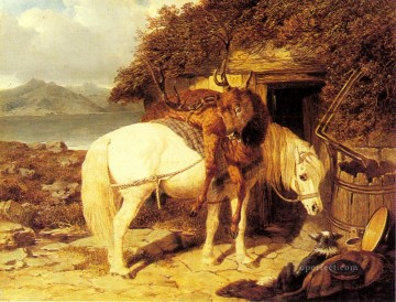 Caballo Painting - El final del día Arenque Snr John Frederick caballo